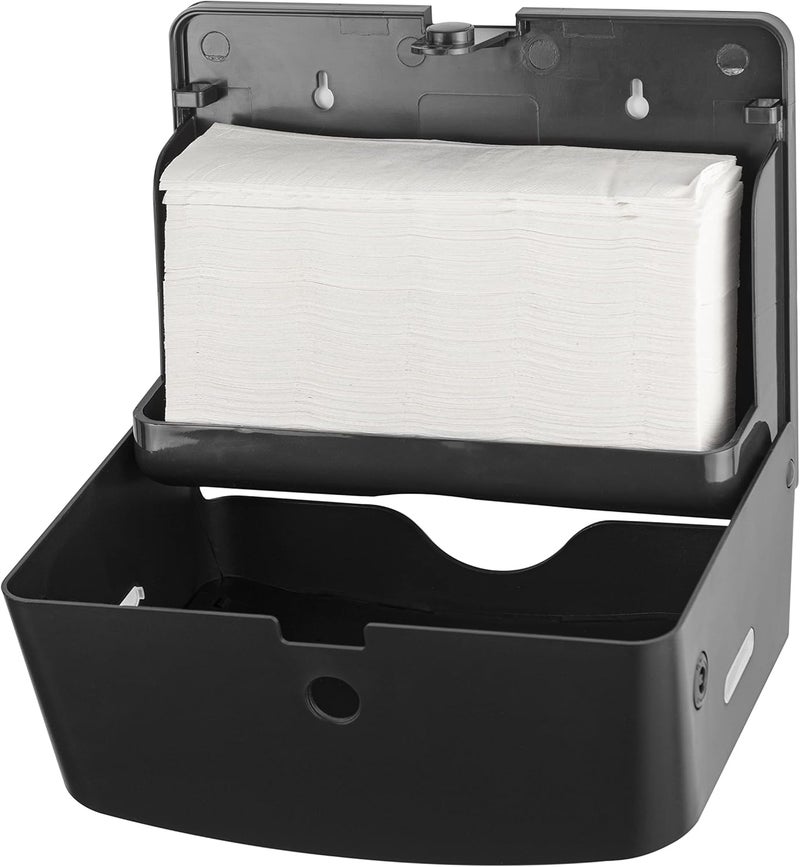EZPULL EZbrnd Wall Mount MULTIFOLD Paper Towel Dispenser for Kitchen/Bathroom/Office/RV/Airbnb, Black, 3200B-EZ - Image 4